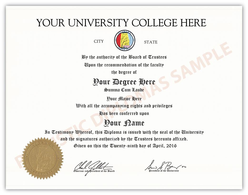 Fake College & University Diplomas - Realistic Diplomas